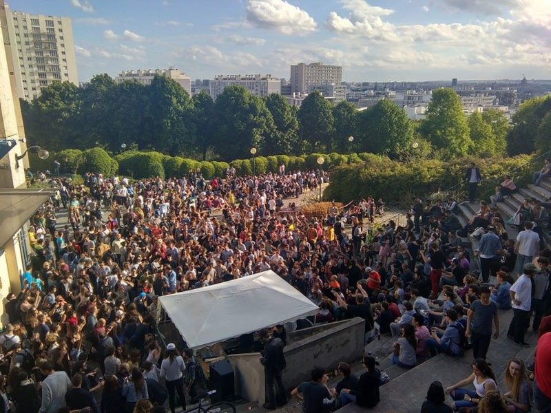 Marathon Electronique au Parc de Belleville en mai 2015