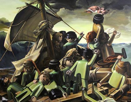 Le tableau du Radeau de la Méduse détourné par Pierre-Adrien Sollier